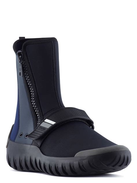 prada leather and neoprene boots mens|prada snakeskin boots.